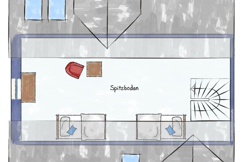 Grundriss, Spitzboden
