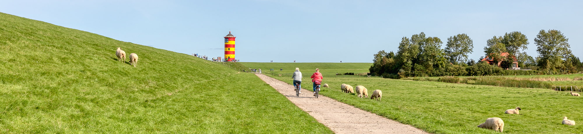 Ferienhaus in der Krummhörn mit Weitblick über Felder